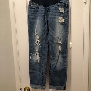 Luxe essentials denim maternity boyfriend jeans
